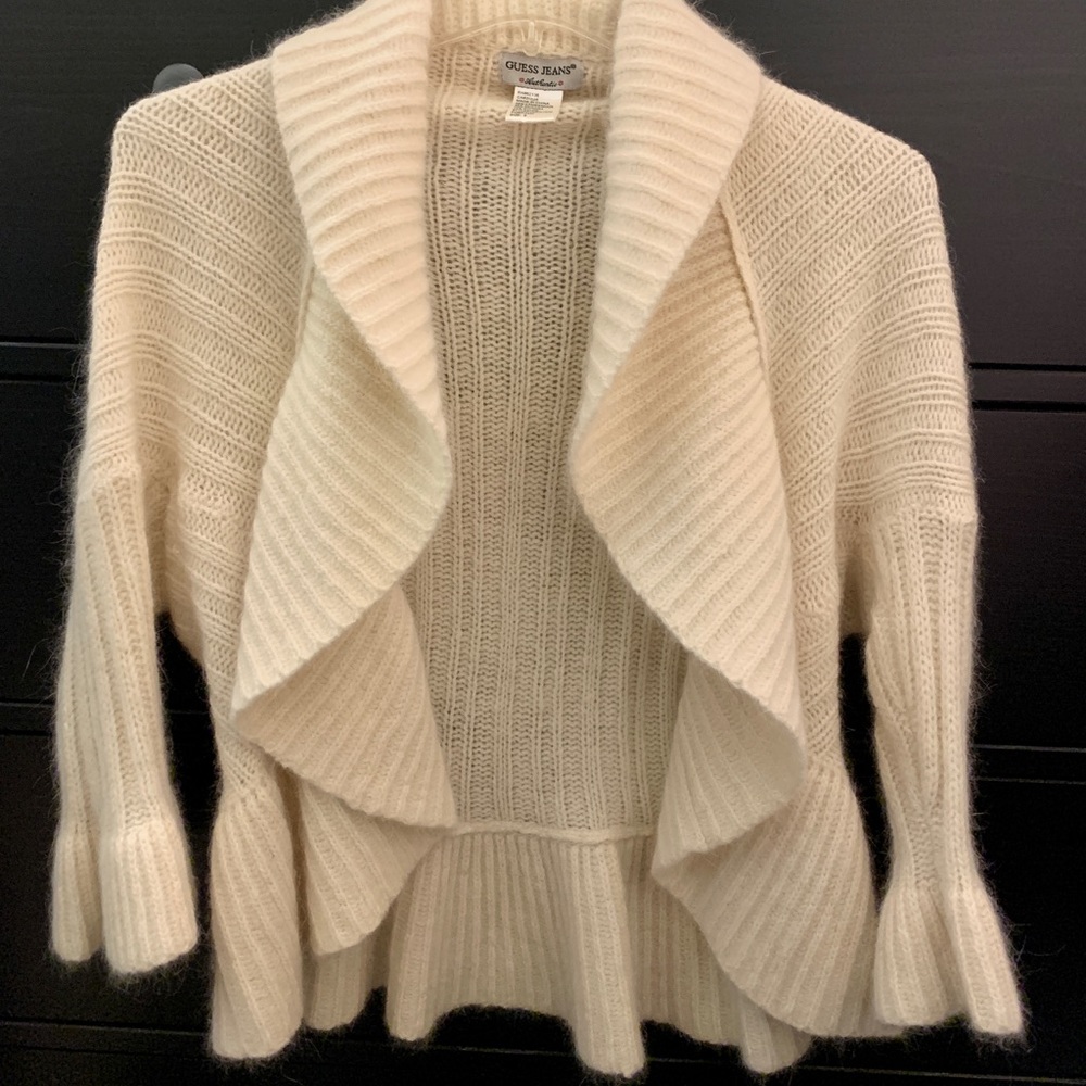 Guess Jeans Angora Wool Cardigan Sweater